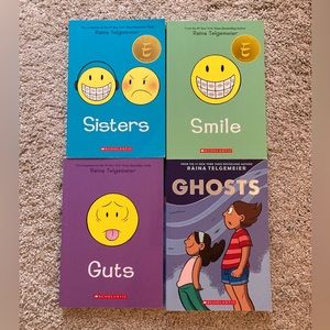 4 good used condition paperback books